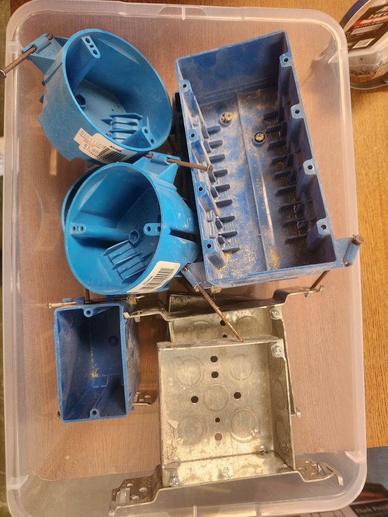 Electrical Box- Lot of 9, various sizes, used