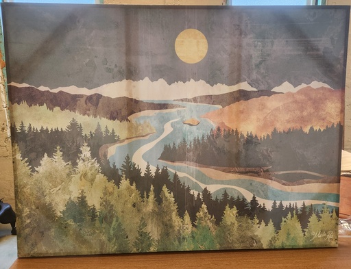 Mountain Moonlight by Marla Rae Canvas Art Print 44x33
